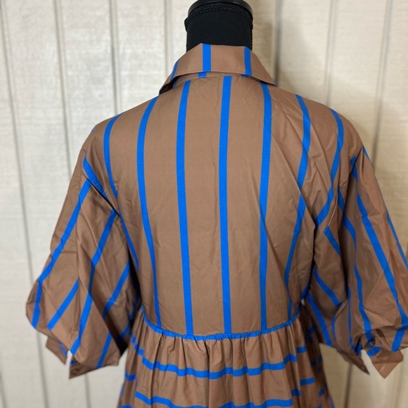 English Factory Striped Collared Midi Dress, size XS. - Picture 6 of 8